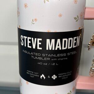 Steve Madden 40oz Insulated Stainless Steel Tumbler Western Theme Cup w/ Handle